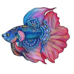 GIGAMIC Puzzle EN BOIS – Rainbow Wooden Puzzle / Poisson – 112 Pcs