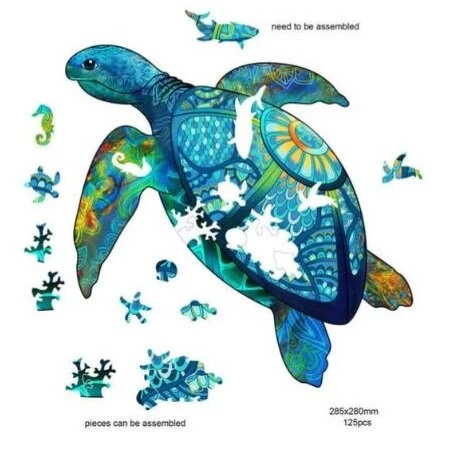GIGAMIC Puzzle EN BOIS – Rainbow Wooden Puzzle / Tortue – 125 Pcs 2 GIGAMIC Puzzle EN BOIS – Rainbow Wooden Puzzle / Tortue – 125 Pcs – Image 2
