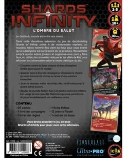 Shards Of Infinity – L’Ombre Du Salut (Extension) -Les Des masKes shards of infinity extension l ombre du salut dos boite de jeu