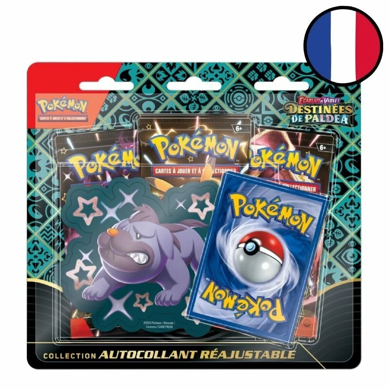 ASMODEE Pokémon EV045 : Destinées De Paldea – Tripack + Pack Autocollant Réajustable 2 ASMODEE Pokémon EV045 : Destinées De Paldea – Tripack + Pack Autocollant Réajustable – Image 2