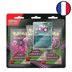 ASMODEE Pokémon EV065 : Fable Nébuleuse – 3 Boosters Pack Carte Promo Pêchaminus (Q3 24)