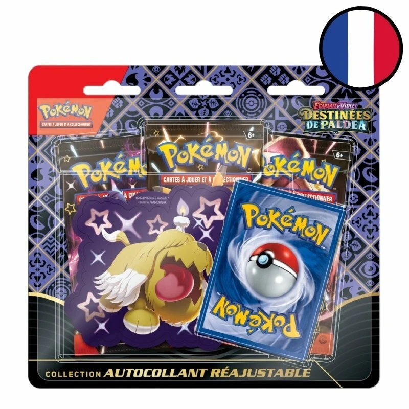 ASMODEE Pokémon EV045 : Destinées De Paldea – Tripack + Pack Autocollant Réajustable 3 ASMODEE Pokémon EV045 : Destinées De Paldea – Tripack + Pack Autocollant Réajustable – Image 3