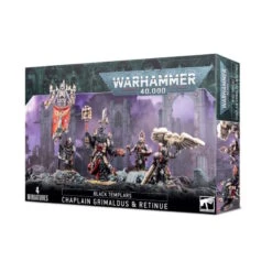 Games Workshop W40K – Black Templars – Chaplain Grimaldus & Retinue [55-44]