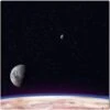Tapis de Jeu Espace 90x90cm Deep Planet pour Jeux de Figurines