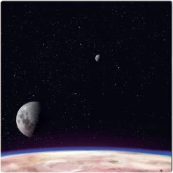 Tapis de Jeu Espace 90x90cm Deep Planet pour Jeux de Figurines