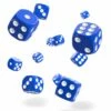 Oakie Doakie Dice - Set de 36 Dés D6 12mm Solid Bleu