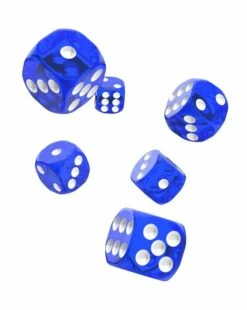 Oakie Doakie Dice - 16mm Translucent Blue D6 Dice Set (12 Pack)