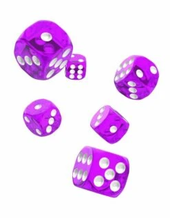 Oakie Doakie Dice – D6 16mm Translucent Violet Dice Set (12 Pieces)