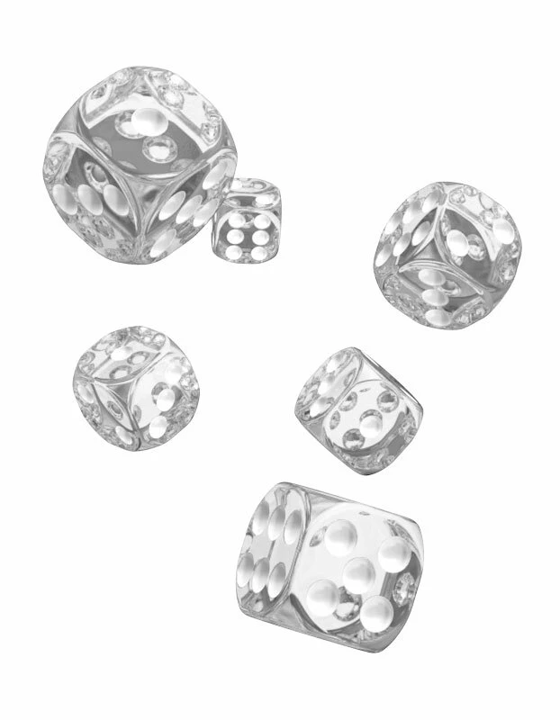 Oakie Doakie Dice - 16mm Translucent D6 Set (12 Pieces) - Transparent 1 Oakie Doakie Dice - 16mm Translucent D6 Set (12 Pieces) - Transparent