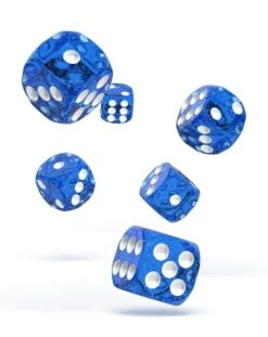 Oakie Doakie Dice – Dés D6 16mm – Speckled – Bleu (x12)