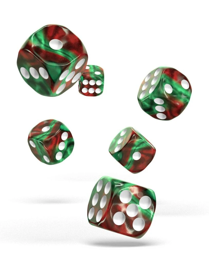 Oakie Doakie Gemidice D6 16mm Dice Set - Bloody Jungle (12-Piece) 1 Oakie Doakie Gemidice D6 16mm Dice Set - Bloody Jungle (12-Piece)