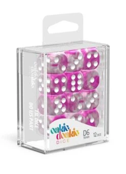 Oakie Doakie Gemidice D6 16mm Dice Set - Magnolia (12 Count) -Les Des masKes x odd410041 b