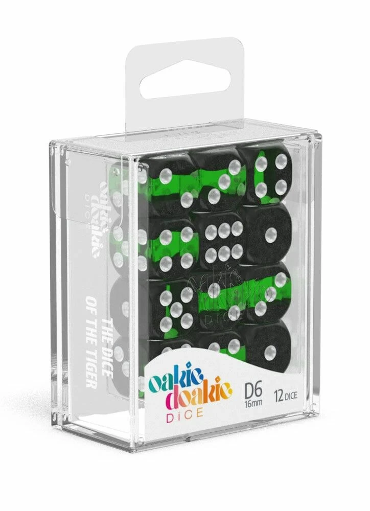 Oakie Doakie Dés D6 16mm - Gamme Enclave Emerald (Set de 12) 3 Oakie Doakie Dés D6 16mm - Gamme Enclave Emerald (Set de 12) – Image 3