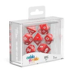 Oakie Doakie RPG Dice Set - Solid Red (7 Dice Pack)