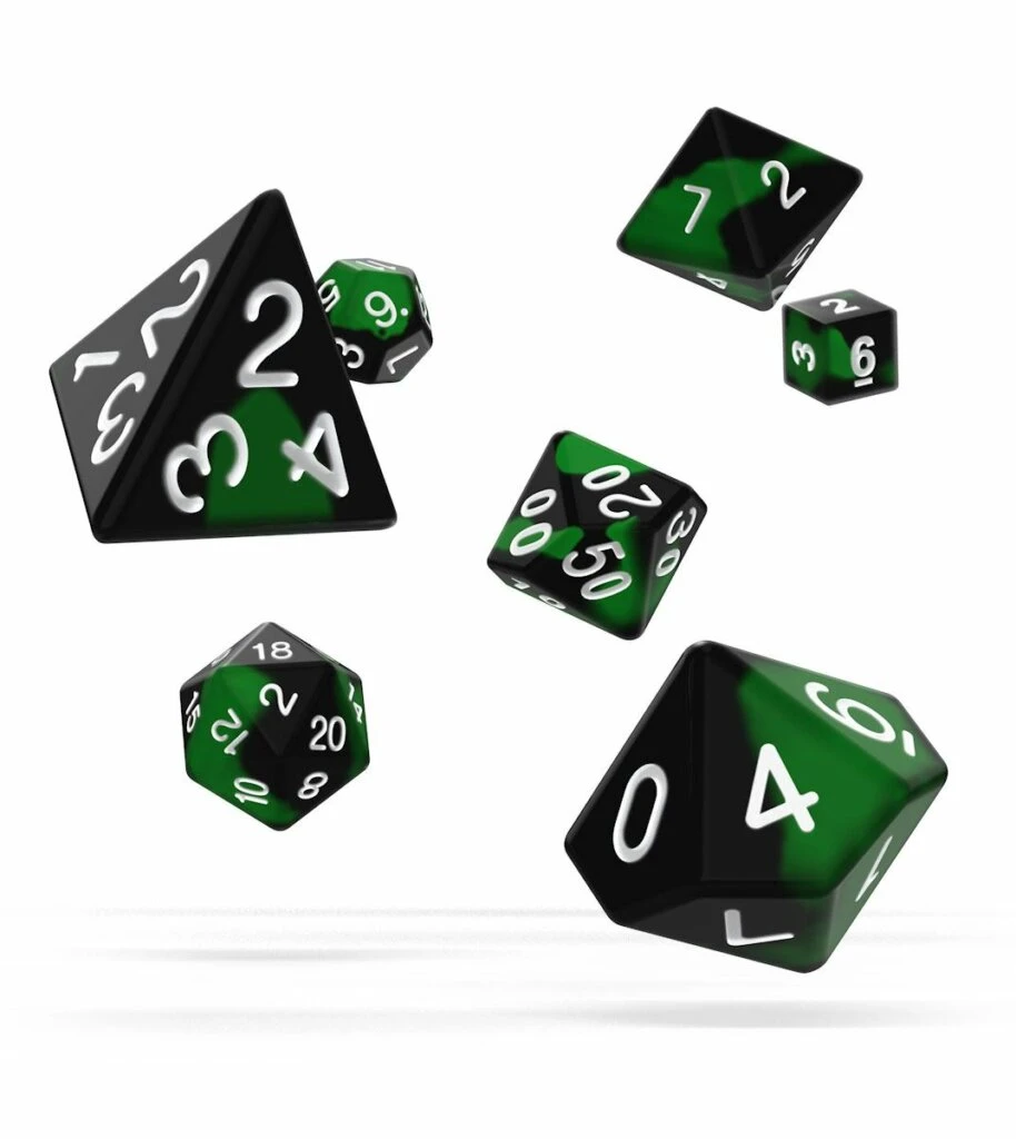 Oakie Doakie Dice RPG Set - Glow In The Dark Biohazard (7 Dés) 2 Oakie Doakie Dice RPG Set - Glow In The Dark Biohazard (7 Dés) – Image 2