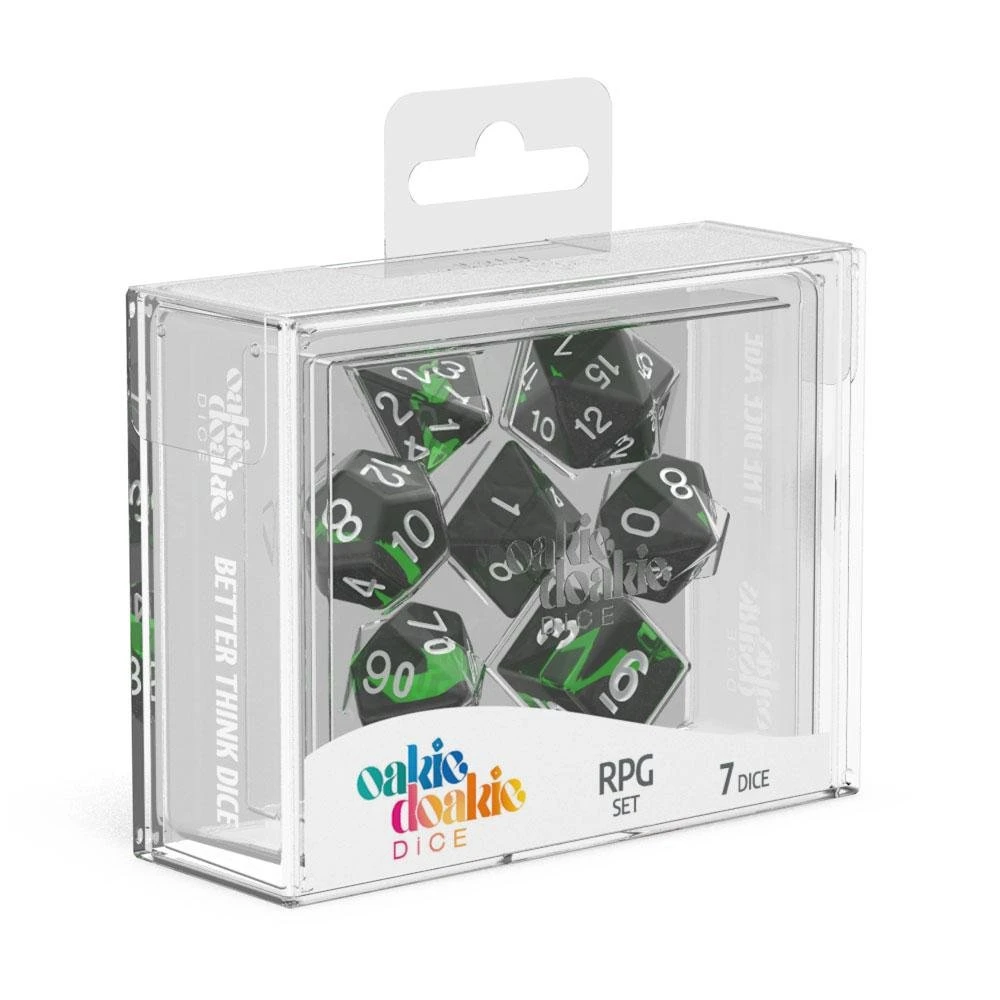Oakie Doakie Enclave Emerald RPG Dice Set - 7-Piece Premium Collection 1 Oakie Doakie Enclave Emerald RPG Dice Set - 7-Piece Premium Collection